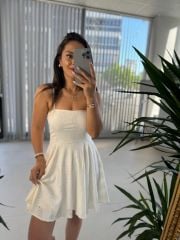 Sg Cream Strappy Dress
