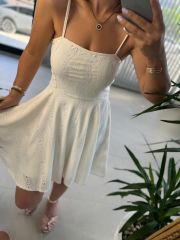 Sg Cream Strappy Dress