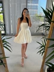 Sg Cream Strappy Dress
