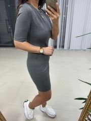 Ms Basic Gri Çelik Elbise