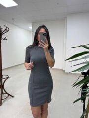 Ms Basic Gri Çelik Elbise