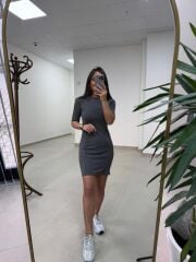 Ms Basic Gri Çelik Elbise