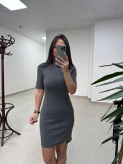 Ms Basic Gri Çelik Elbise