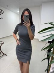 Ms Basic Gri Çelik Elbise