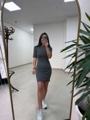 Ms Basic Gri Çelik Elbise