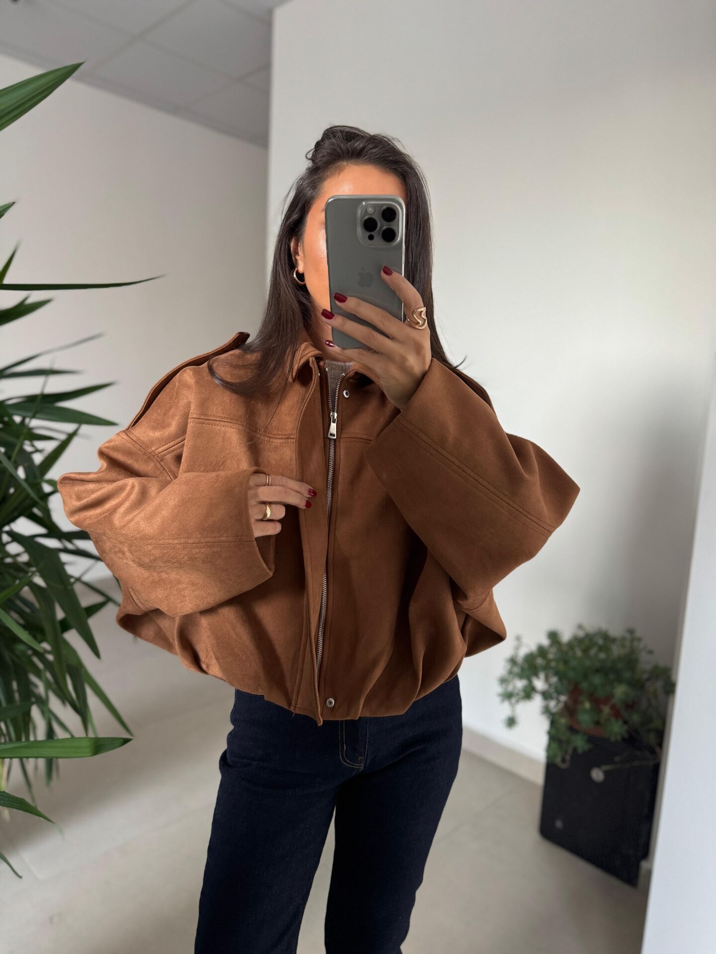 Dm 5006 Kahve Süet Mont