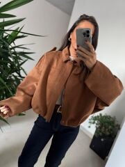 Dm 5006 Kahve Süet Mont