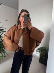 Dm 5006 Kahve Süet Mont