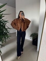 Dm 5006 Kahve Süet Mont