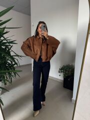 Dm 5006 Kahve Süet Mont