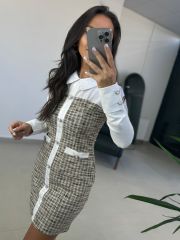 Sg Tüvit Poplin Detaylı Elbise