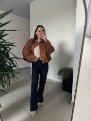 Dm 5006 Kahve Süet Mont