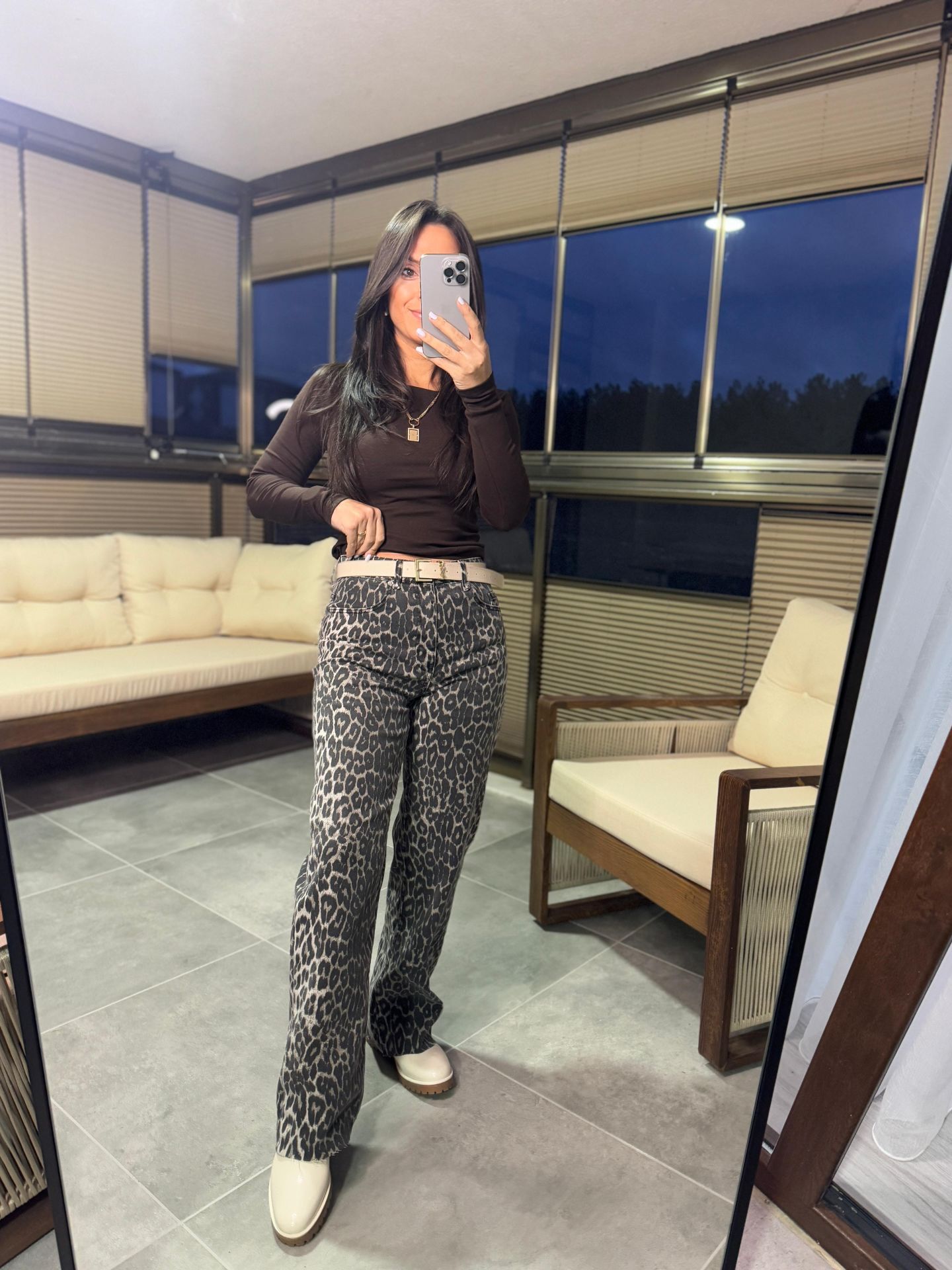 Zr Eskitme Leopar Pantolon