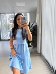 My 3760 Bebe Mavi Midi Bluzlu Elbise