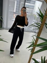 Transparan Siyah Bluz