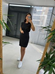 Ms Körüklü Siyah Elbise M