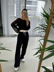 Transparan Siyah Bluz