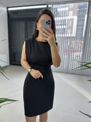 Ms Körüklü Siyah Elbise M