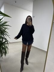 Dv 10804 Kayık Yaka Laci Basic Triko