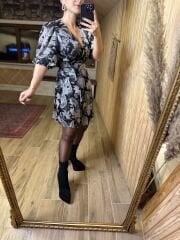 Opportunity product anthracite wrap dress