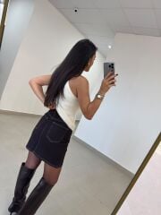 Qs 51131 Kahve Denim Etek
