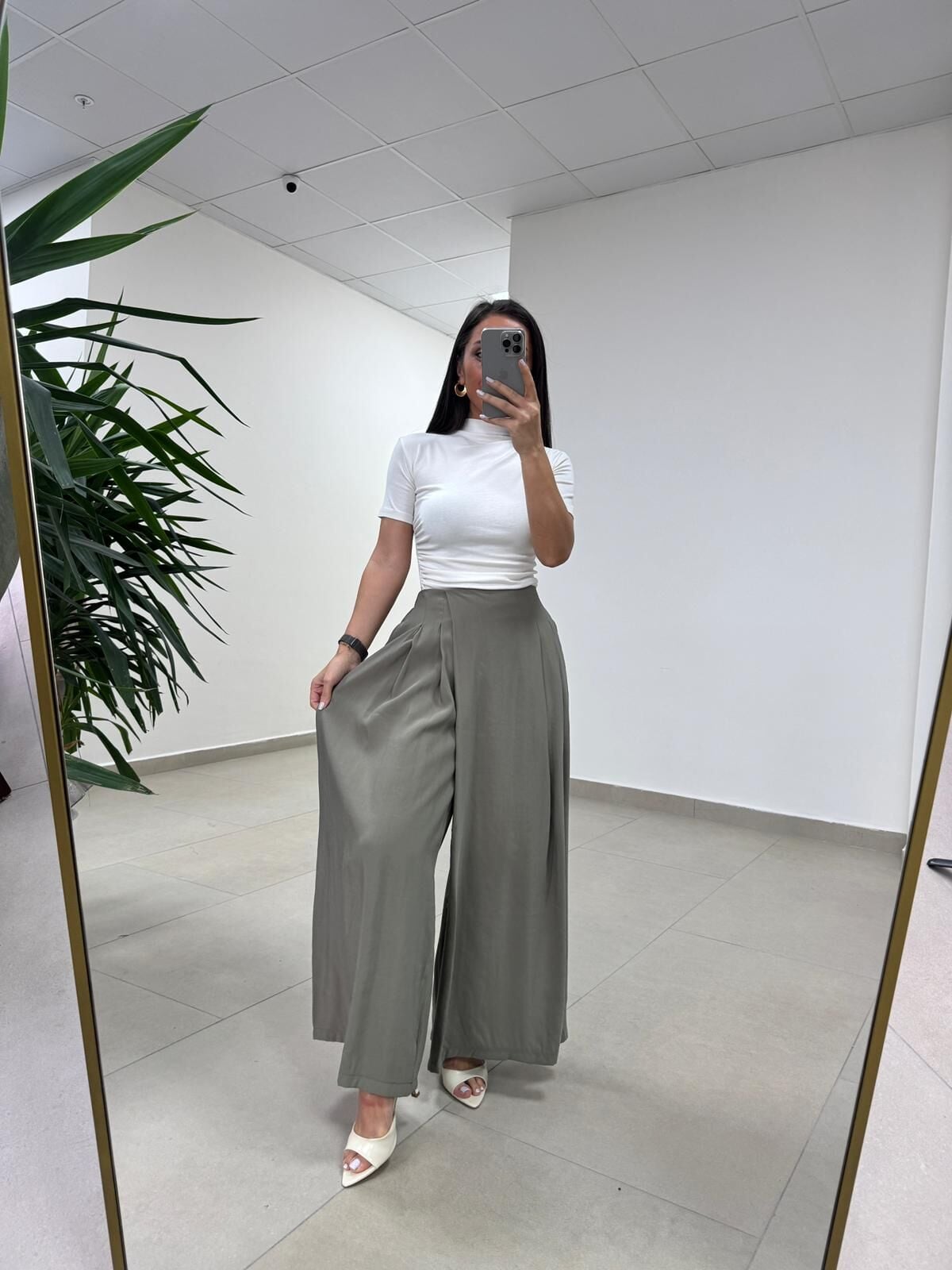 Fp 51204 Astro Bel Lastikli Tensel Haki Pantolon