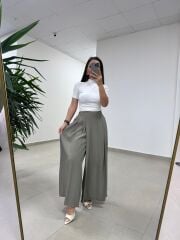 Fp 51204 Astro Bel Lastikli Tensel Haki Pantolon