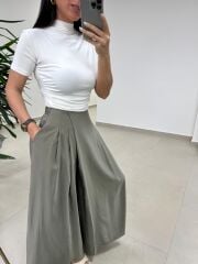 Fp 51204 Astro Bel Lastikli Tensel Haki Pantolon