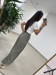 Fp 51204 Astro Bel Lastikli Tensel Haki Pantolon