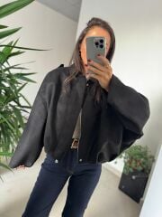 Dm 5006 Siyah Süet Mont