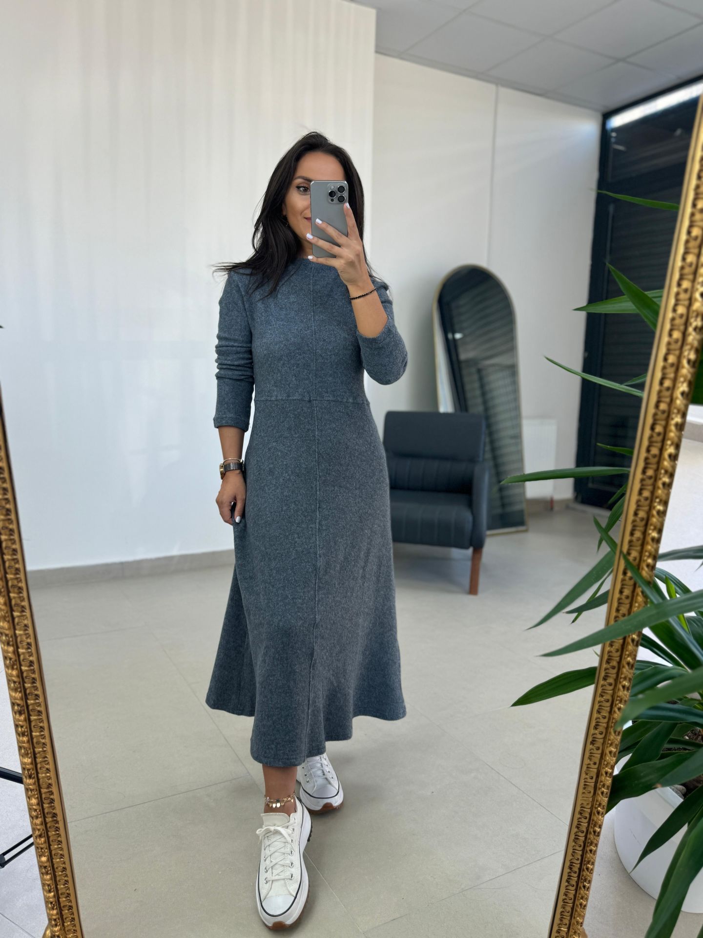 Sg Ant-Blue Bell Knit Dress