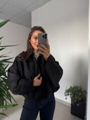 Dm 5006 Siyah Süet Mont