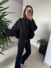 Dm 5006 Siyah Süet Mont