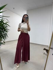 Fp 51204 Astro Bel Lastikli Tensel Bordo Pantolon