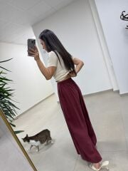 Fp 51204 Astro Bel Lastikli Tensel Bordo Pantolon