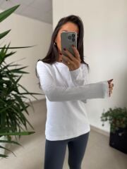 Massi Beyaz Uzun Kollu Tişört