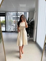 My 3760 Taş Midi Bluzlu Elbise