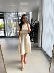 My 3760 Taş Midi Bluzlu Elbise