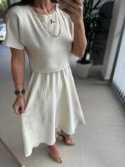 My 3760 Taş Midi Bluzlu Elbise