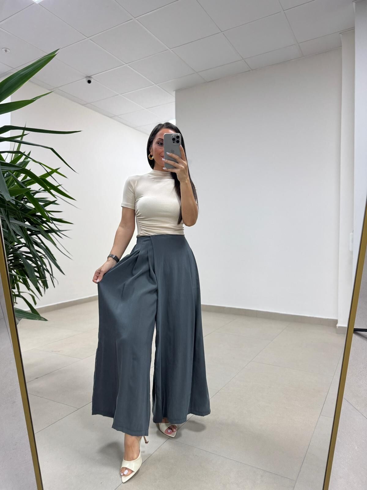 Fp 51204 Astro Bel Lastikli Tensel Petrol Pantolon