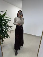 Orj. Marka 2419 Balıkçı Vizon Triko Kazak