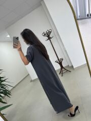 Cr 1005 Antrasit Kısa Kol Gömlek Elbise