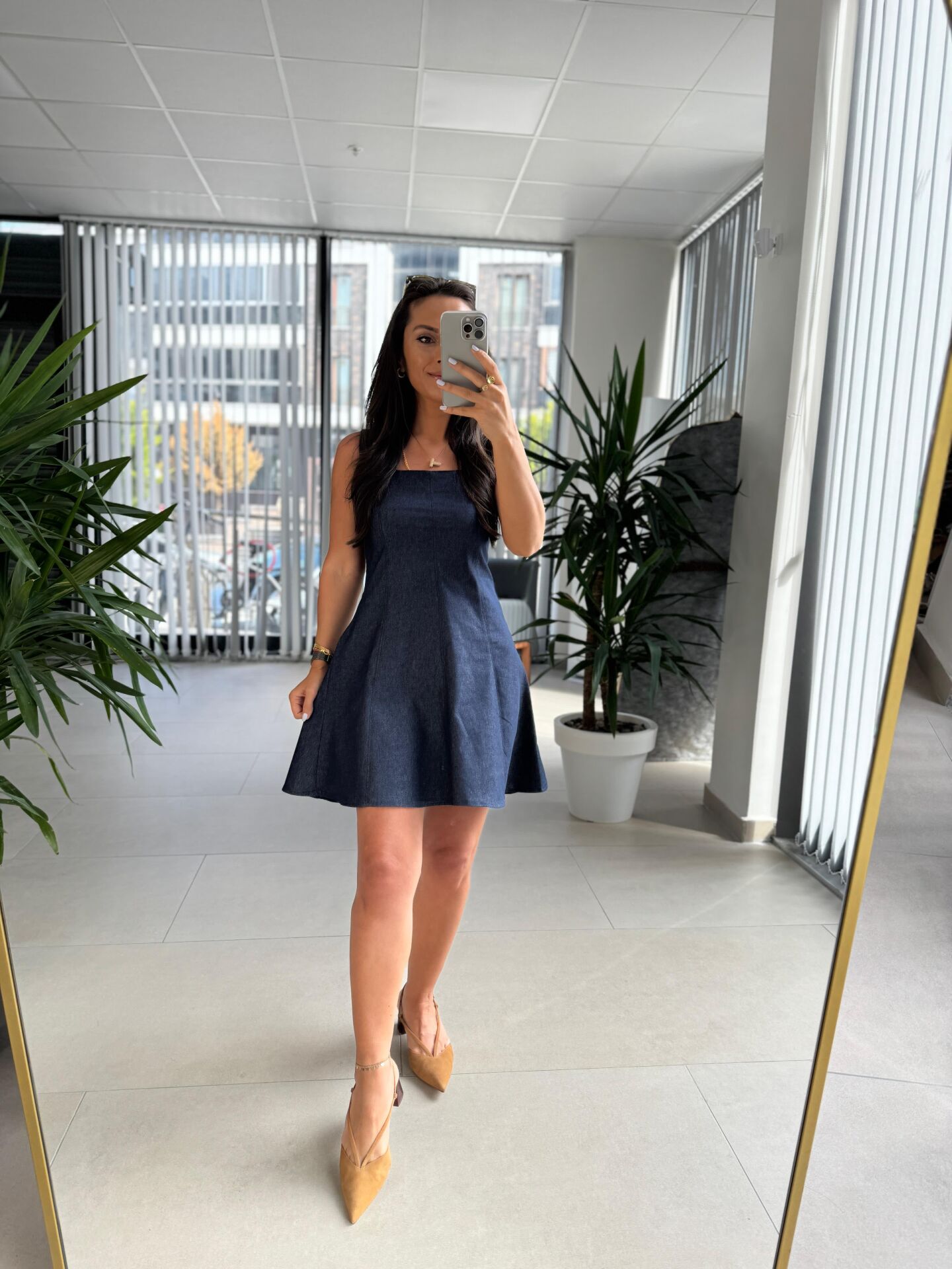 Bb 30075 Laci Denim Çan Elbise