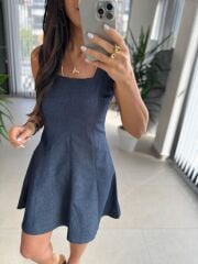 Bb 30075 Laci Denim Çan Elbise