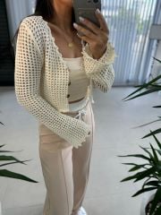 Gk White Waist Detailed Powder Trousers