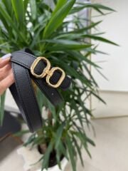 2200 Gold Çift Halka Tokalı Siyah Kemer