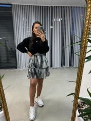 Siyah Bisiklet Yaka Kazak