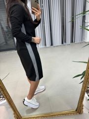 Ms Massi Şerit Detaylı Elbise