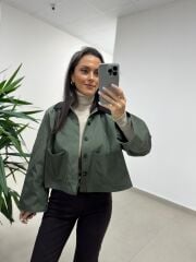 Ms 3765 Süet Yaka Haki Mont