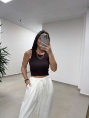 İv 7332 Acı Kahve Fitilli Crop